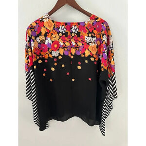 Bob Mackie Floral Print Open Front Caftan